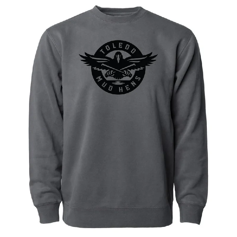 Toledo Mud Hens Real Bird Pigment Black Crewneck Sweatshirt Hoodie with Earth Tones Natural Calm