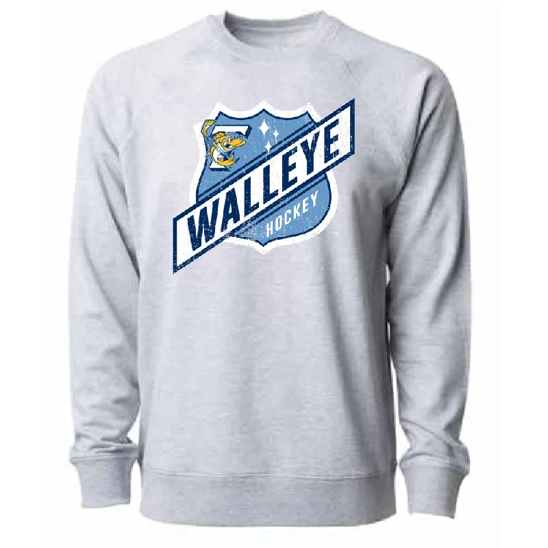 Toledo Walleye Highway Crewneck Sweatshirt Hoodie with Lace Feminine Delicate
