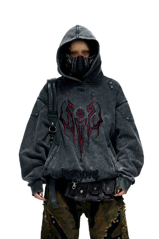 Totem Heavy Gray Hoodie Hoodie with Longline Fit Extended Stylish