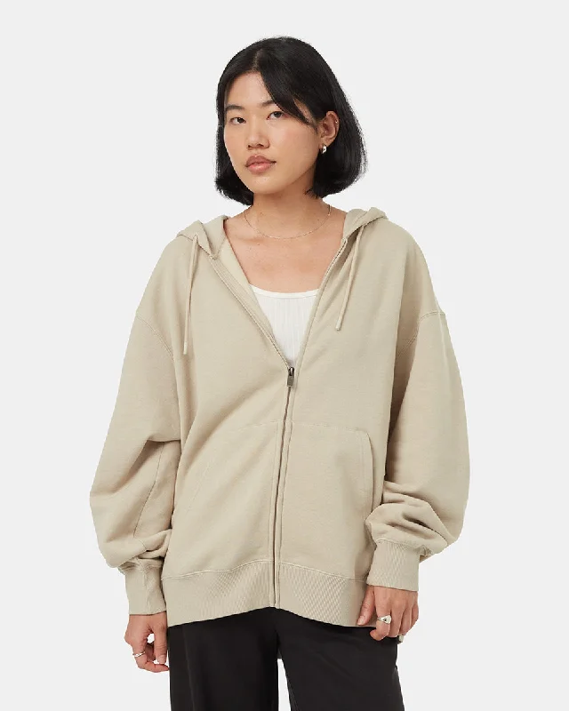TreeFleece Oversized Zip Hoodie Hoodie with Back Slit Movement Comfort