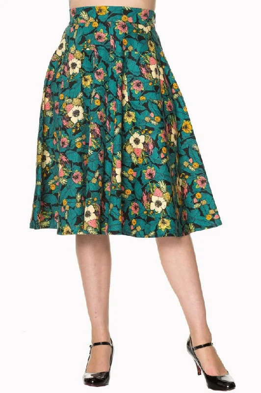 Tropical Holiday Skirt velvet skirt luxurious