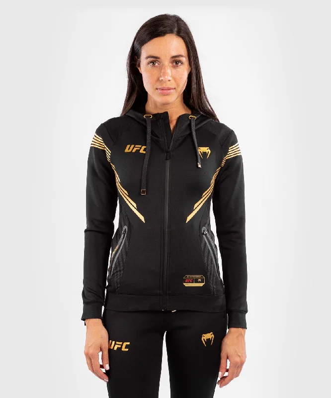 UFC Venum Authentic Fight Night Women's Walkout Hoodie - Champion Hoodie with Hem Lace Feminine Delicate