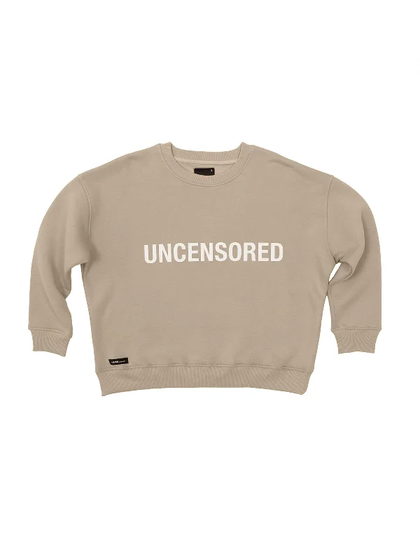 Uncensored / Women Sweatshirt Hoodie with Neon Bright Vibrant