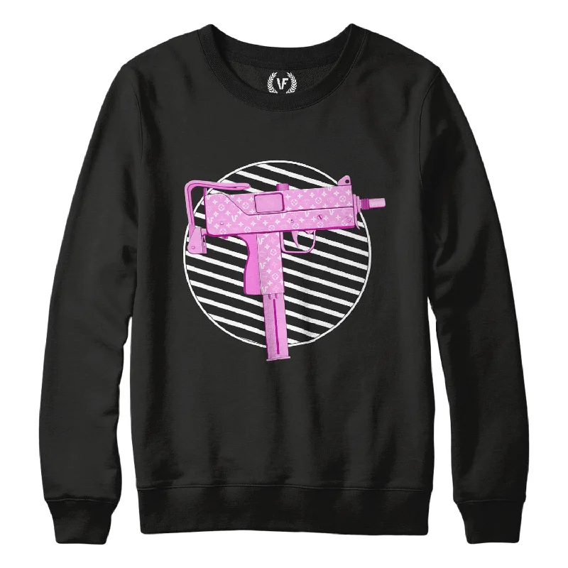 MAC10 : Sweatshirt Hoodie with Mock Neck Collared Structured