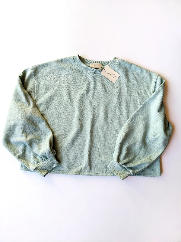 *UPCYCLED* embroidered sweatshirt- Size XL Hoodie with Mesh Breathable Sporty