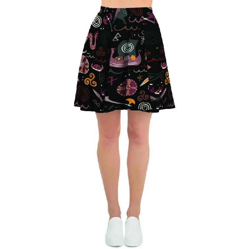 Viking Valhalla Cartoon Women's Skirt corduroy skirt durable