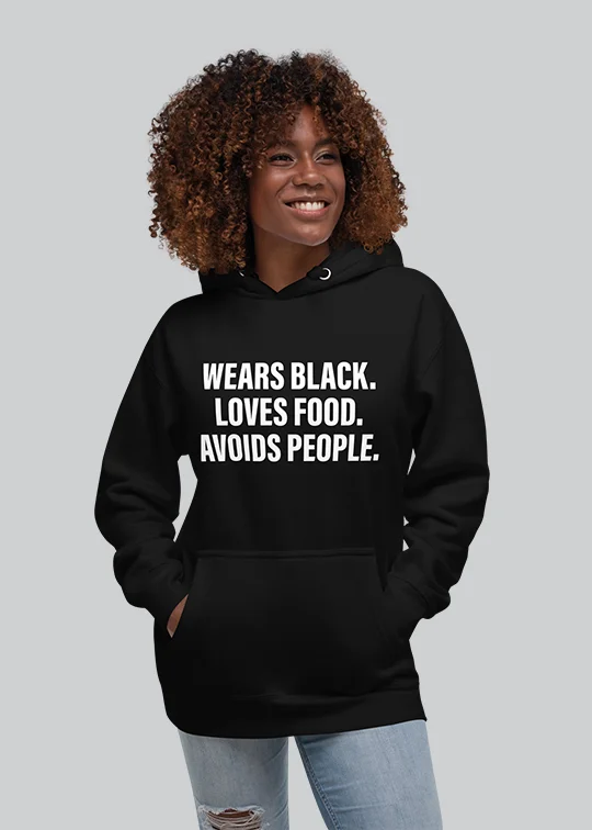 Wears Black Women's Hoodie Hoodie with Slim Fit Tailored Modern