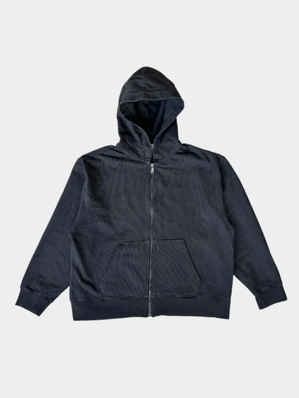 Zip Embroidered Hoodie Hoodie with Cropped Fit Short Trendy